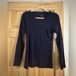 Caslon Navy Long Sleeve Tee